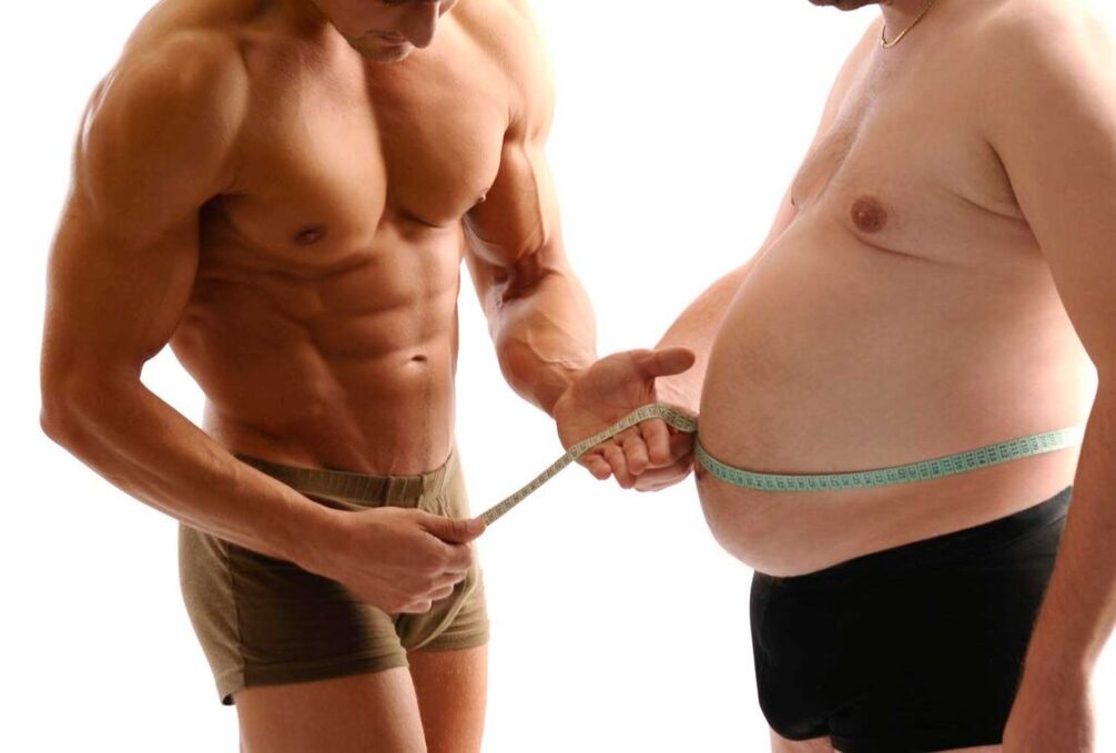 Los gordos deberían adelgazar para que una gran barriga no reduzca el tamaño del pene